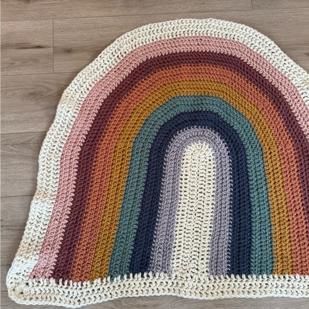 HANDMADE rainbow blanket - Picture 2 of 12